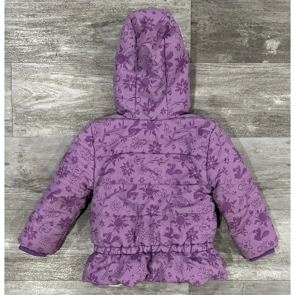 Disney Girls Kids Rapunzel Tangled Puffer Jacket Size 2 Great Condition